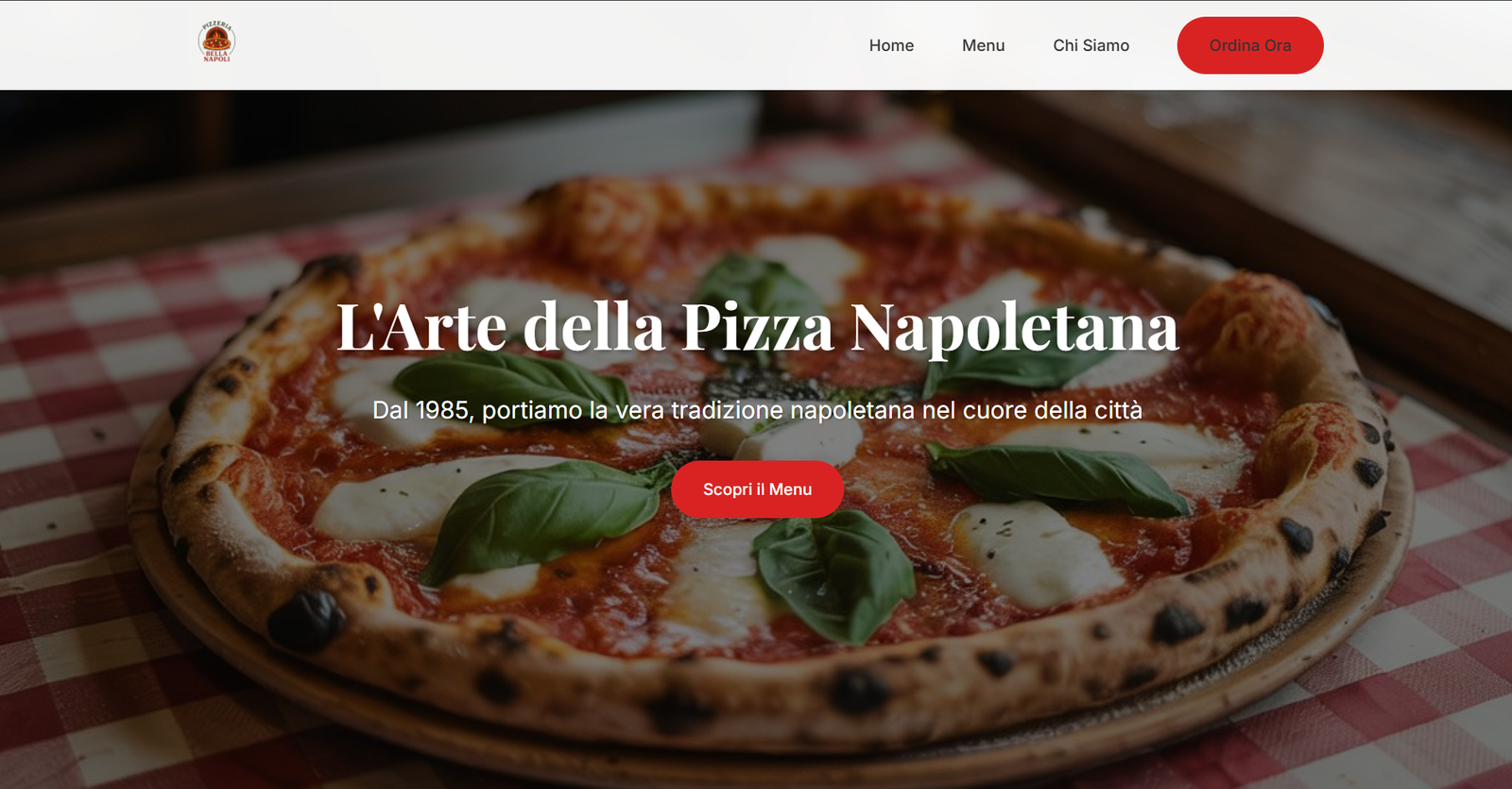 Sito web per pizzerie/ristoranti